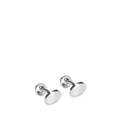 Logo-Engraved Round Cufflinks