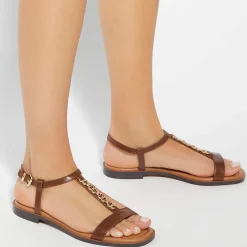 Lollipops Leather Chain Detail Open Toe Sandals