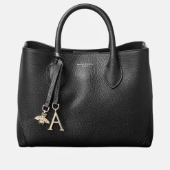 London Midi Grained Leather Tote Bag