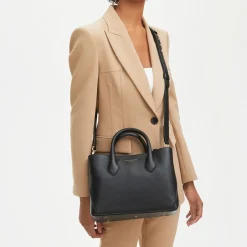 London Midi Grained Leather Tote Bag