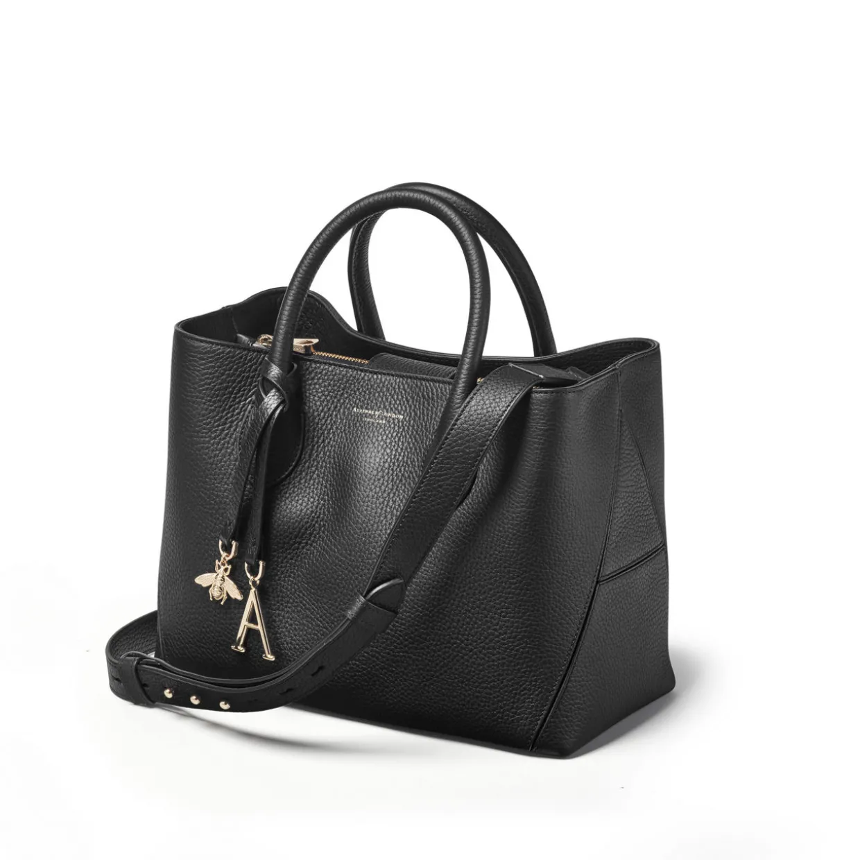 London Midi Grained Leather Tote Bag