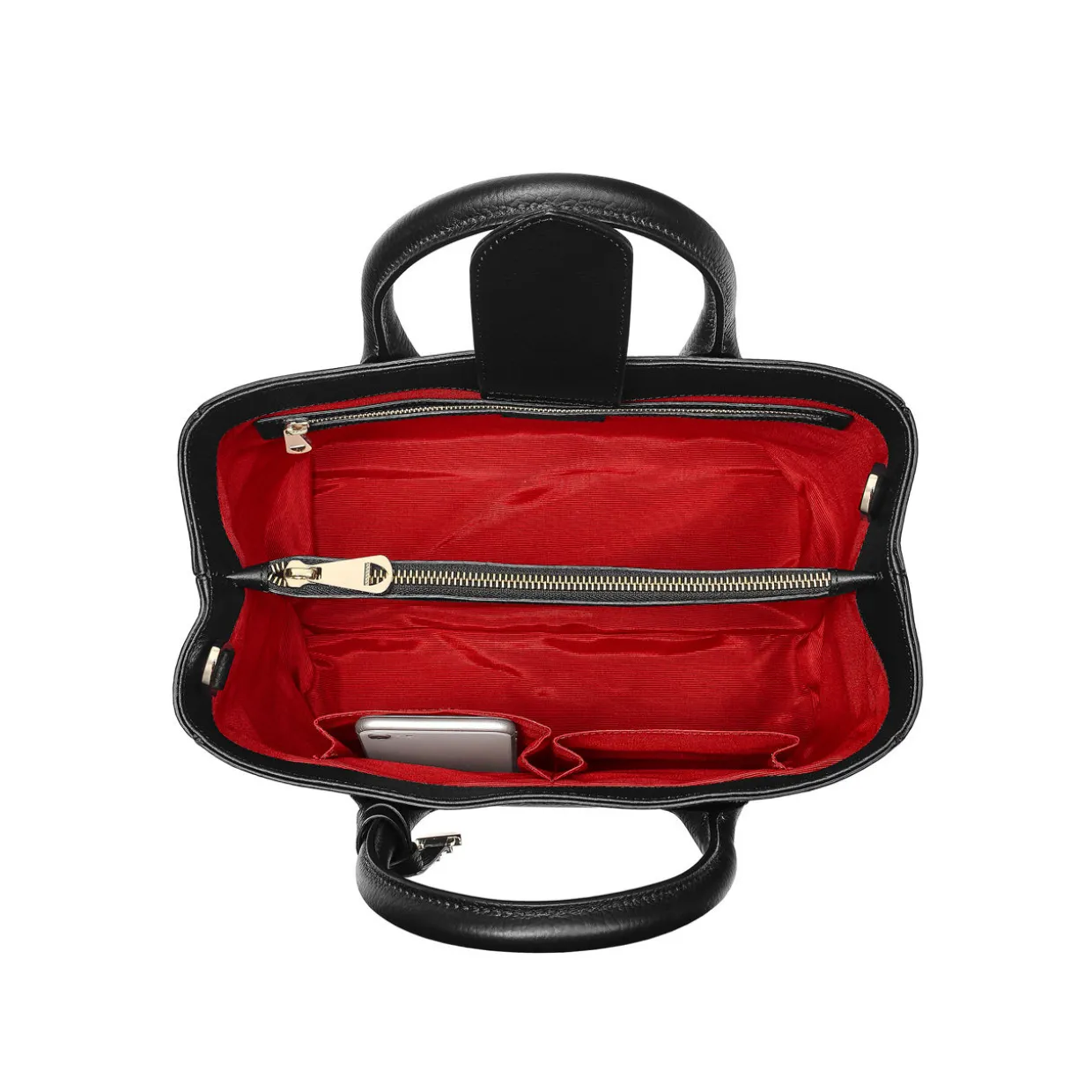 London Midi Grained Leather Tote Bag