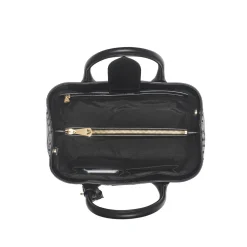 London Midi Woven Leather Tote Bag