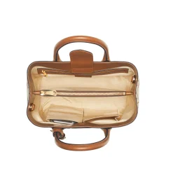 London Small Woven Leather Tote Bag