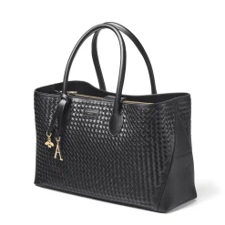 London Woven Leather Tote Bag