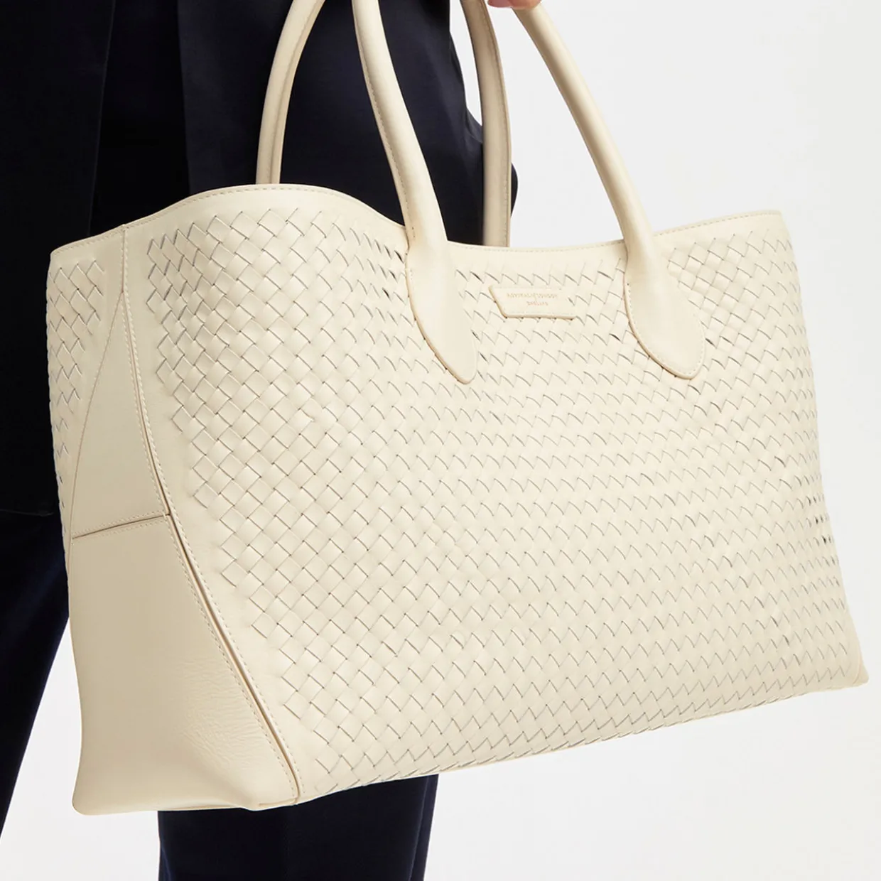 London Woven Leather Tote Bag