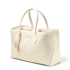 London Woven Leather Tote Bag