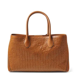 London Woven Leather Tote Bag