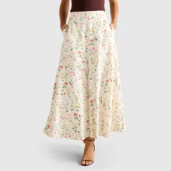 Louisa Floral Godet Skirt