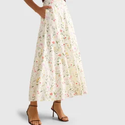 Louisa Floral Godet Skirt