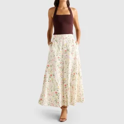 Louisa Floral Godet Skirt