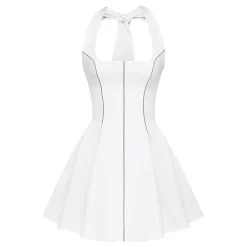 Loulette Halterneck Bow Mini Dress