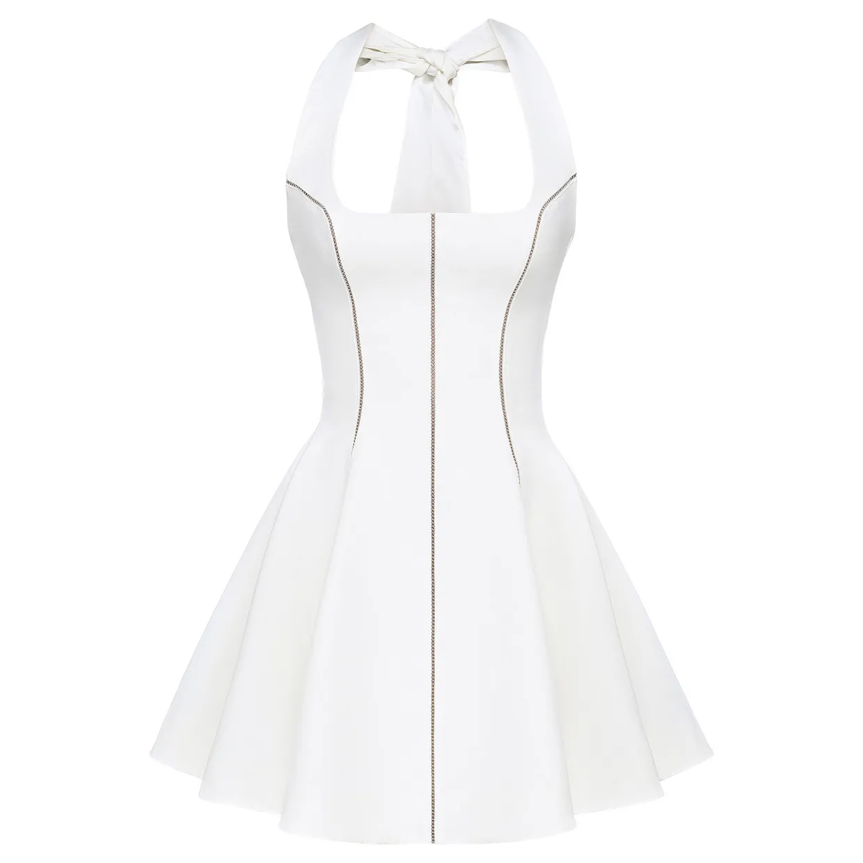 Loulette Halterneck Bow Mini Dress