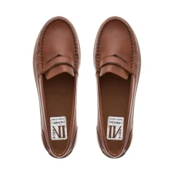 Lucentia Wedge Leather Loafers