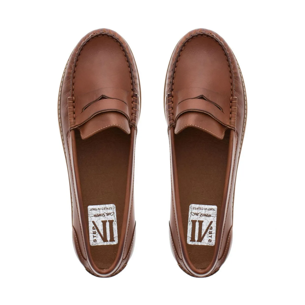 Lucentia Wedge Leather Loafers