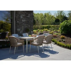 Lyon Garden Dining Set Coconut Urano Ivory
