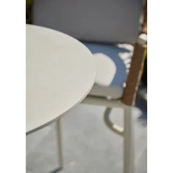 Lyon Garden Round Bar Table Set Coconut Urano Ivory