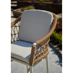 Lyon Garden Round Bar Table Set Coconut Urano Ivory