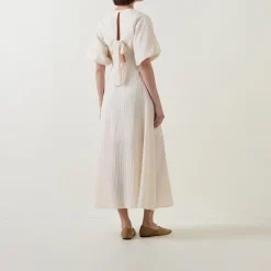 Maddie Puff-Sleeve Flared Dress