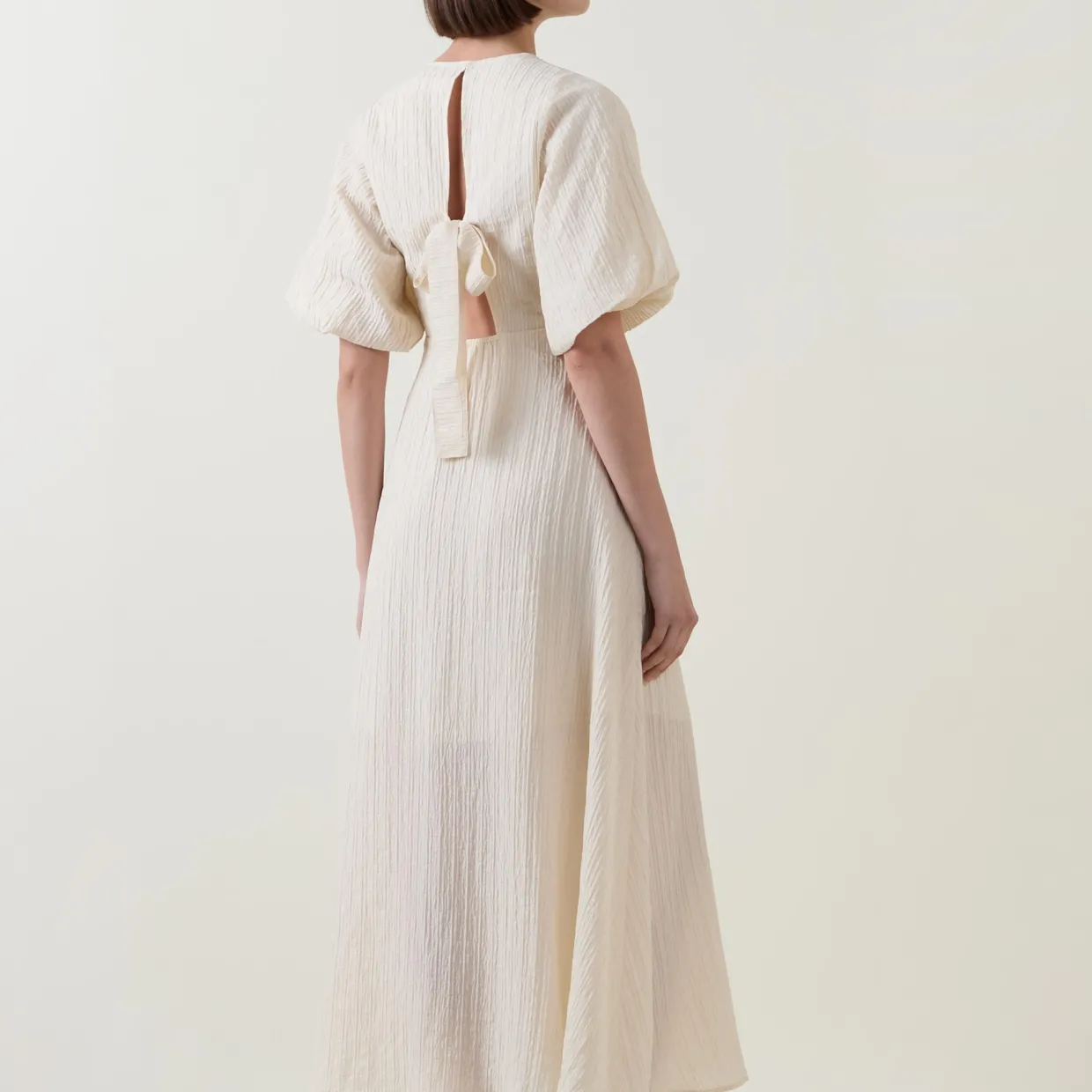 Maddie Puff-Sleeve Flared Dress