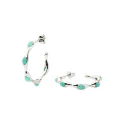 Magma Gemstone Medium Hoops