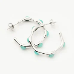 Magma Gemstone Medium Hoops