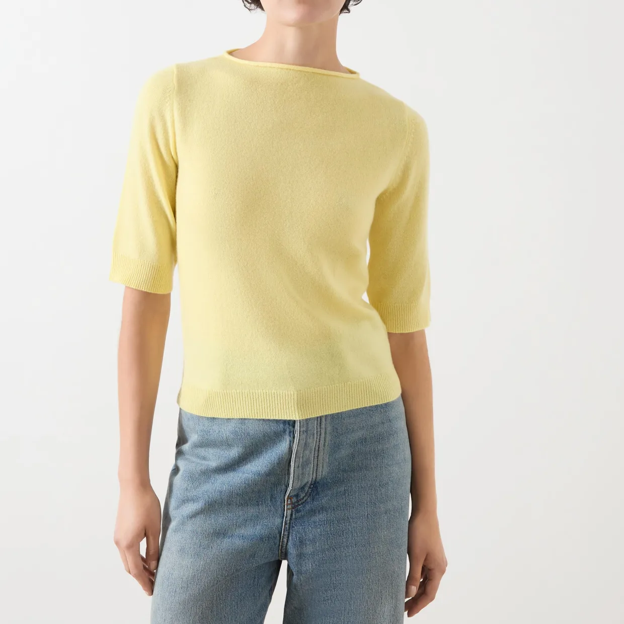 Manto Rolled Fine Knit Sweater