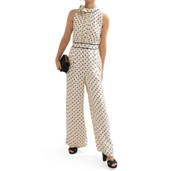 Marilee Polka Dot Corsage Jumpsuit