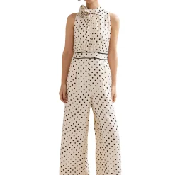 Marilee Polka Dot Corsage Jumpsuit