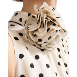 Marilee Polka Dot Corsage Jumpsuit