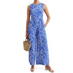 Marta Leaf Wide Leg Jumpsuit