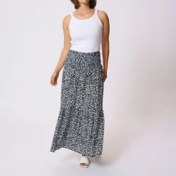 Maxi Printed Smocked Skirt