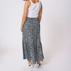Maxi Printed Smocked Skirt