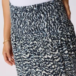 Maxi Printed Smocked Skirt