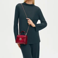 Mayfair® Mini Croc-Embossed Top Handle Bag