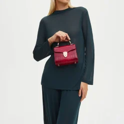 Mayfair® Mini Croc-Embossed Top Handle Bag