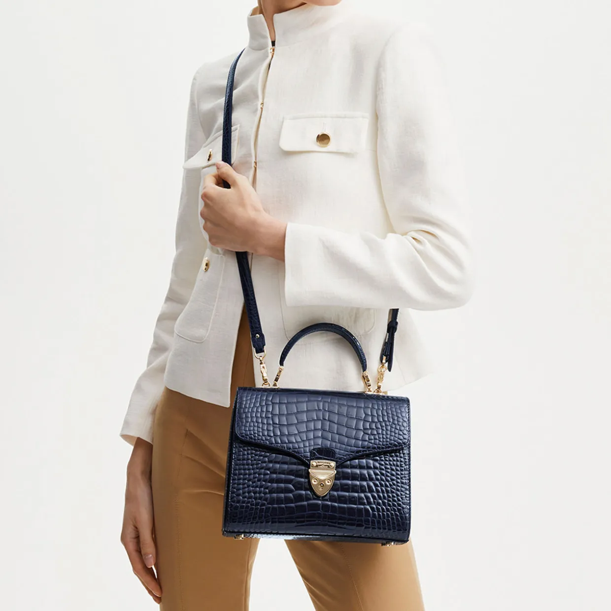 Mayfair® Patent-Croc Crossbody Bag