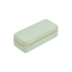 Medium Zipped Jewellery Box Sage Green
