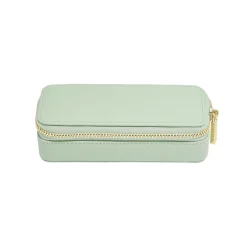 Medium Zipped Jewellery Box Sage Green