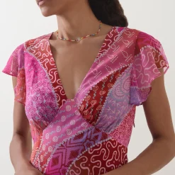 Meena Silk Ibiza Night Sunset Dress