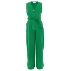 Melodie Belted Linen Jumpsuit