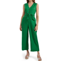 Melodie Belted Linen Jumpsuit