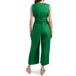 Melodie Belted Linen Jumpsuit