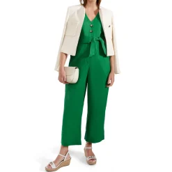Melodie Belted Linen Jumpsuit