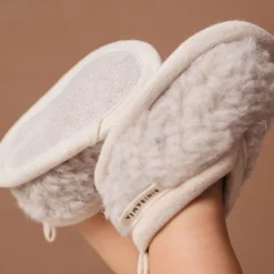 Merino Sheepskin Baby Booties Cloud