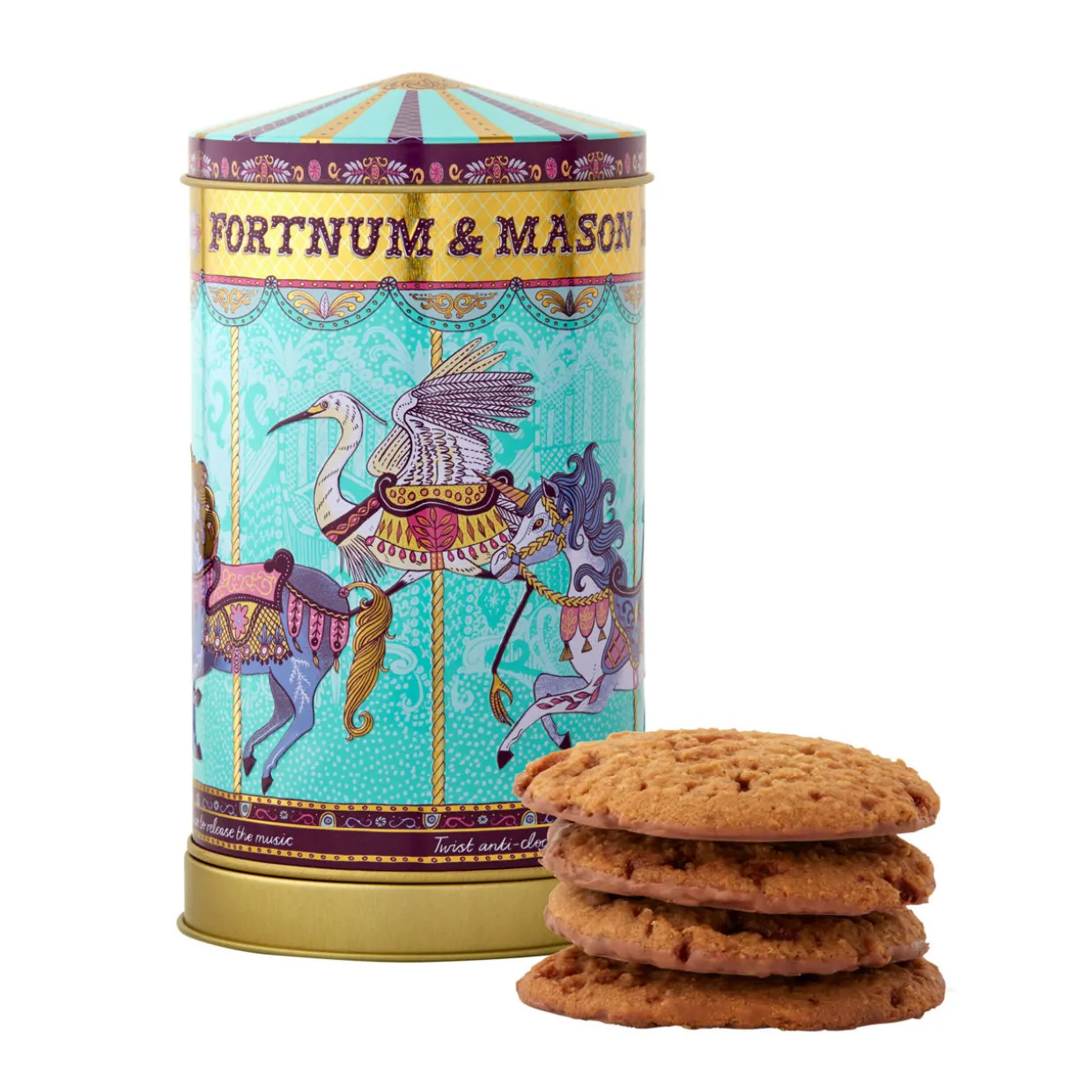Merry Go Round Musical Biscuit Tin 220g