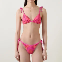 Mesh Effect Side-Tie Bikini Briefs