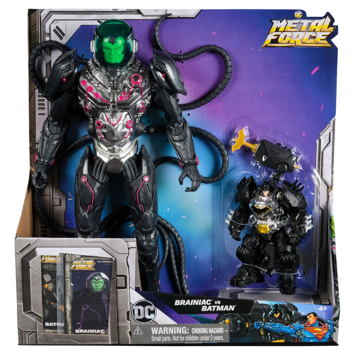 Metal Force Brainiac vs. Batman Action Figure Pack 30cm
