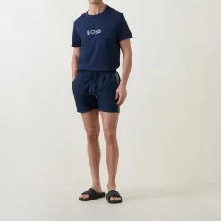 Metallic Logo Drawstring Shorts