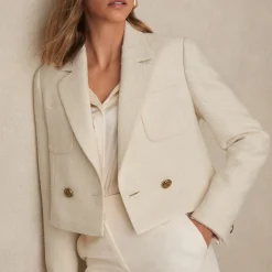 Mia Double-Breasted Cropped Blazer